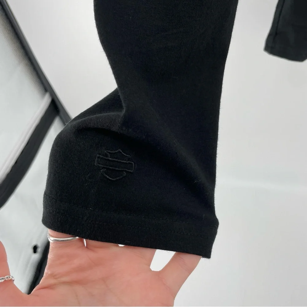 Harley Davidson Womens Long Sleeve T-Shirt Black 1W - Picture 4 of 6